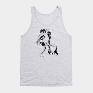 Drifting Along The Currents - Striped Mermaids 1 0f 2 Tank Top